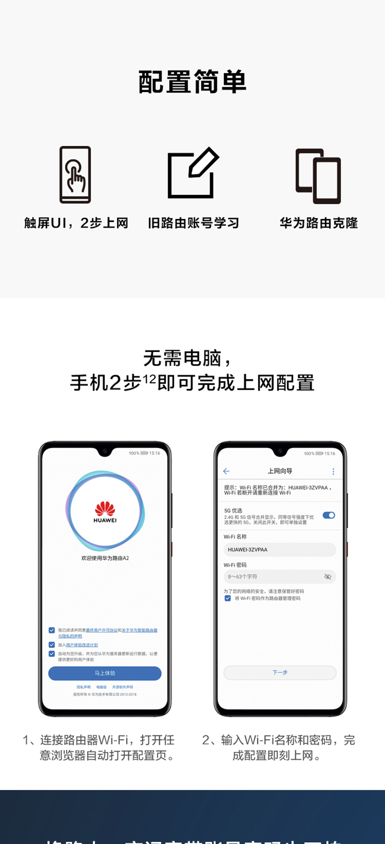 华为 A2 无线路由器 凌霄四核 全千兆三频2200M 图15
