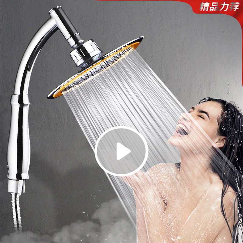Anti-fall silicone Bathroom Pressurized large shower Lotus Shower Head Water shower Shower Head Stainless Steel Shower super booster