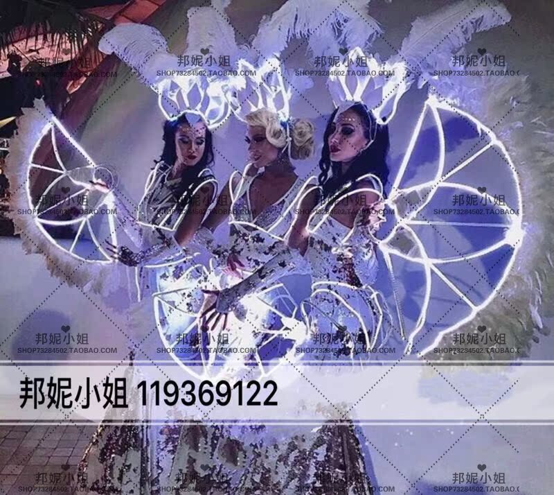 Y Bonnie's LED Head dress Real Show Series Show Bar singer dance team gogo Show