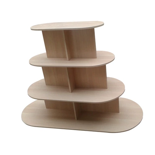 木质圆形中岛柜展示柜化妆品鞋店产品展柜红酒货架母婴玩具展示台