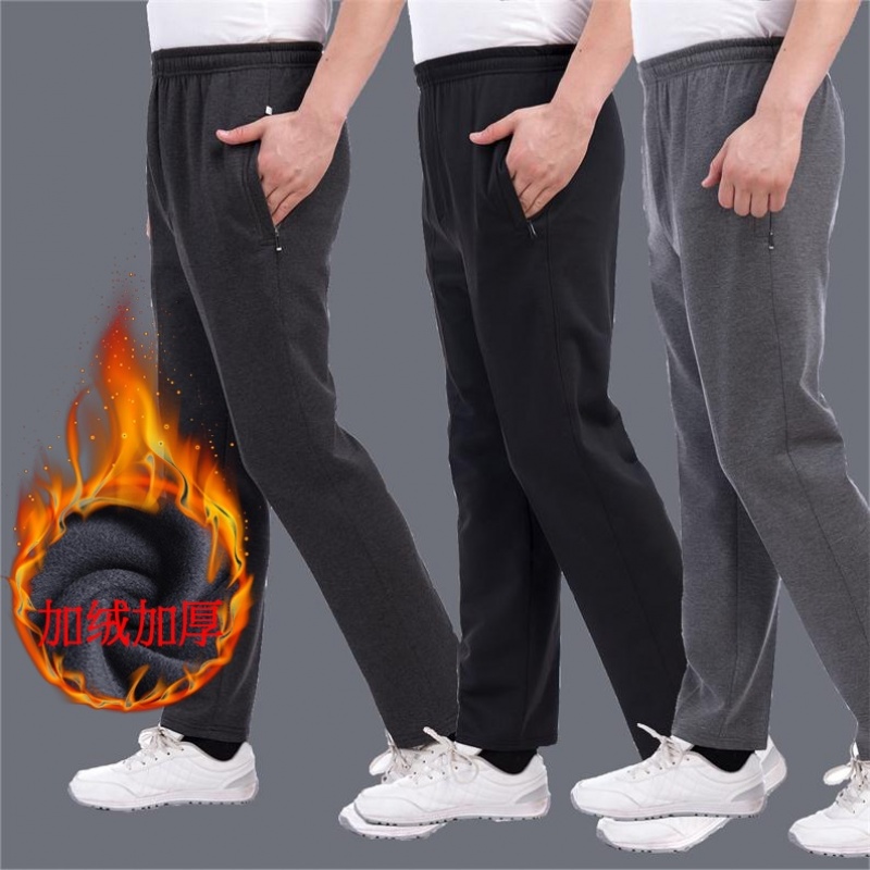 Elderly autumn winter Dad pants Grandpa Pants Middle Aged sports pants men Garnapping tightness waist length Men's clothing