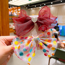 儿童网纱蝴蝶结发夹发饰发卡