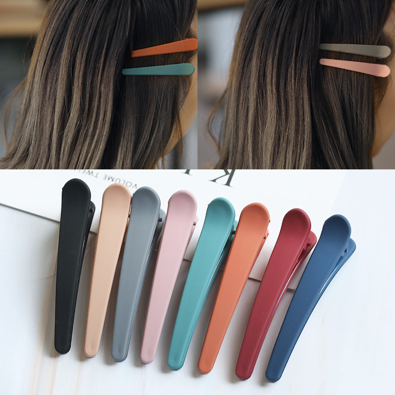 Frosted BB Clip Hairpin One-character Clip Liuhai Clip Hair Accessories Korean Children Female Macaroon Hairpin Hairpin Side Clip Headdress
