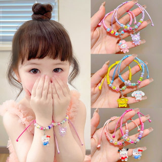 Children's bracelet girl princess beaded pendant drawstring bracelet little girl birthday gift toy jewelry accessories