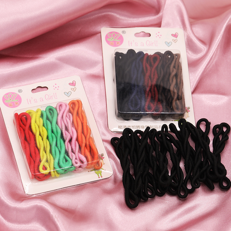 Children Hair Accessories Zhair Hair Circles Women Black Disposable Rubber Band Little Girl Leather Warp 2019 New Girl