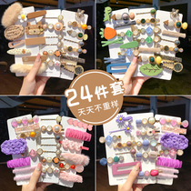 Children's net red hairpin autumn and winter plush hairpin broken hair side clip cute new princess bangs a character clip headdress