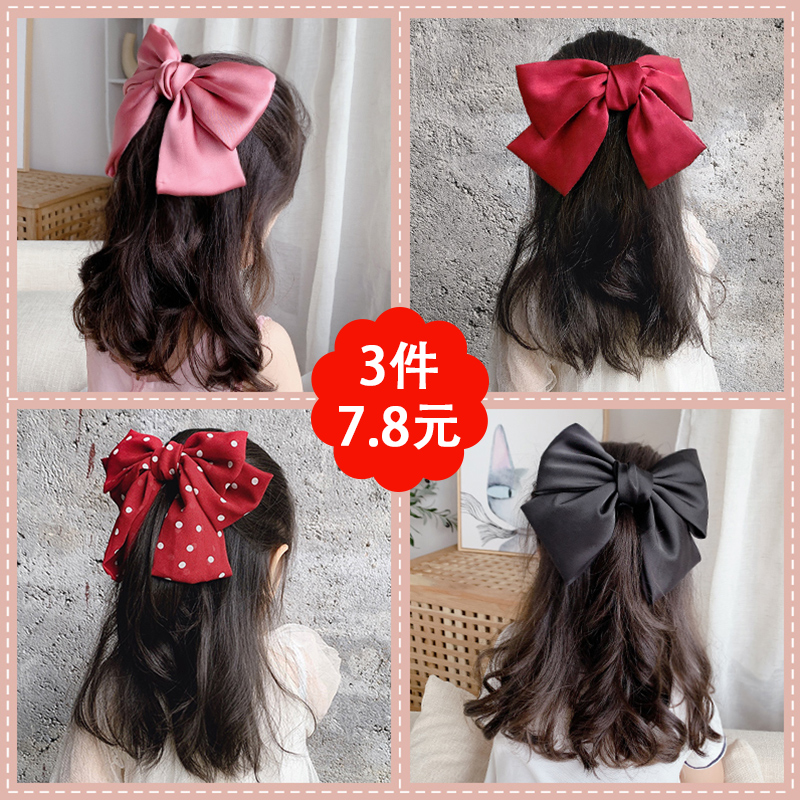 Large Bow Tie Hair Clip Super Day Series Children Hair Accessories Clips Red Korea Girl Baby Headwear Princess Hair Clip