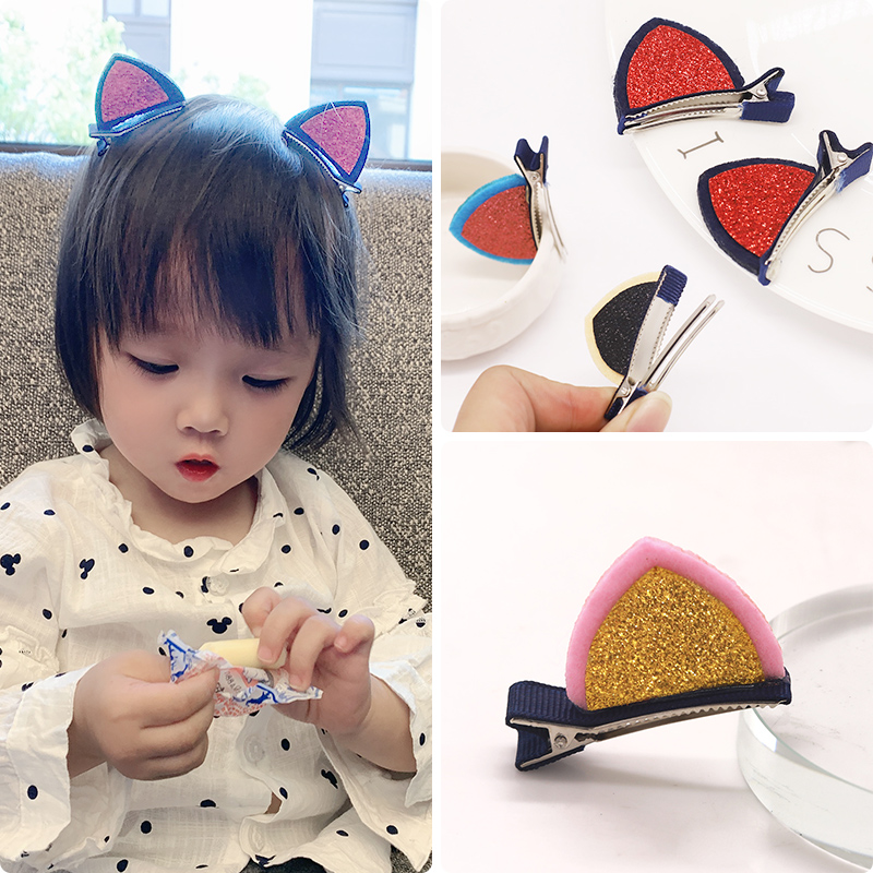 Cat ear headwear hairclip children hairclip female Korean three-dimensional Rabbit Baby Baby Princess cute cute cute clip