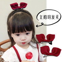 Girl's Bow Headdress Children's Hairpin Side Clip Top Clip Does Not Hurt Hair Little Girl's Hair Accessories Cute Baby's Hairpin