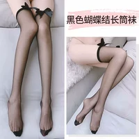 Черные колготки с бантиком