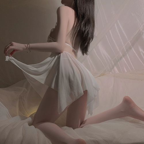 Сексуальная пижама, кружевное тонкое платье, летнее нижнее белье, большой размер, эффект подтяжки, с открытой спиной