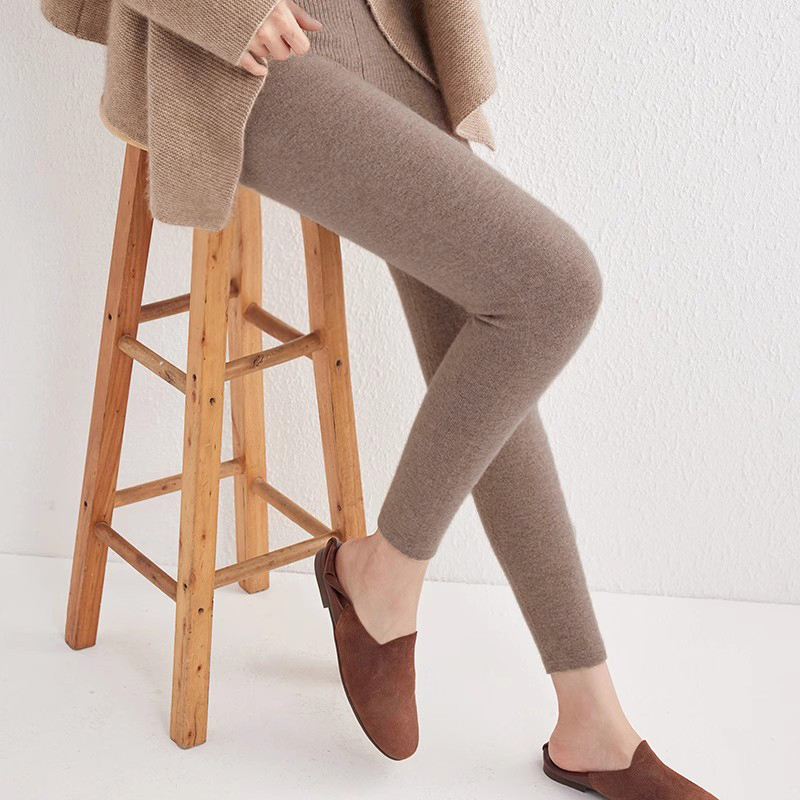 100% Soft Superfine Wool Pants for Women, Seamless, Warm, Suitable for Both Inner and Outer Wear, Autumn and Winter Knit Pants, Slim-Fit Cashmere Pants 100% Soft Superfine Wool Pants for Women, Seamless, Warm, Suitable for Both Inner and Outer Wear, Autumn and Winter Knit Pants, Slim-Fit Cashmere Pants