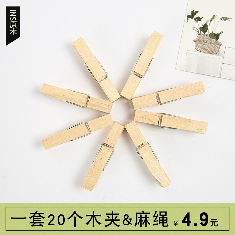 polaroid lomo log clip couple photo clip wooden mini photo twine DIY photo wall clip