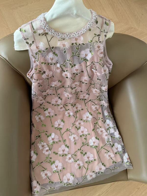 Early Autumn New Arrival Floral Sequin Beaded Dress Early Autumn New Arrival Floral Sequin Beaded Dress