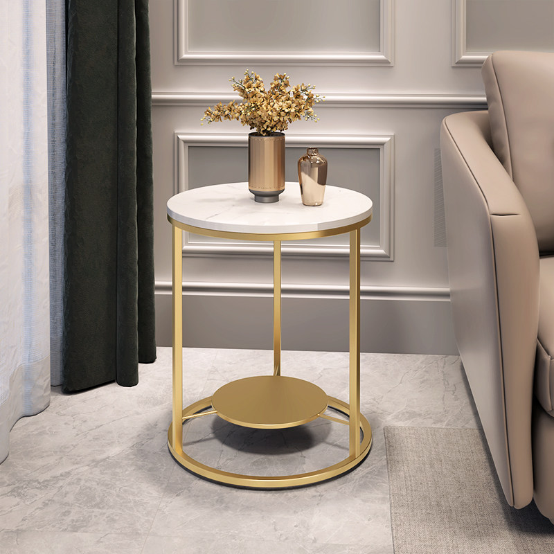 Nordic sofa edge a few marble small coffee table living room corner a few small round table removable modern minimalist bedside table cabinet