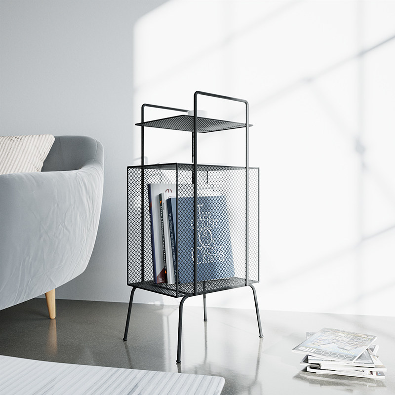 Nordic wrought iron bedside cabinet rack mini simple installation-free storage simple modern bedside small cabinet side a few