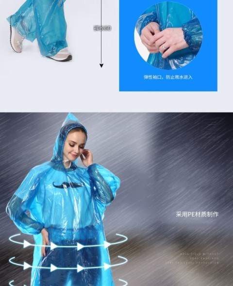 Áo mưa poncho trong suốt quần mưa đặt tách loại dành cho người lớn đi bộ ngoài trời áo mưa xe máy
