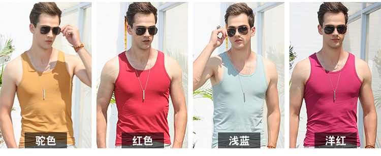 Của nam giới áo ghi lê mùa hè thể dục chặt chẽ thể thao dưới hẹp vest cotton Slim XL triều áo sơ mi