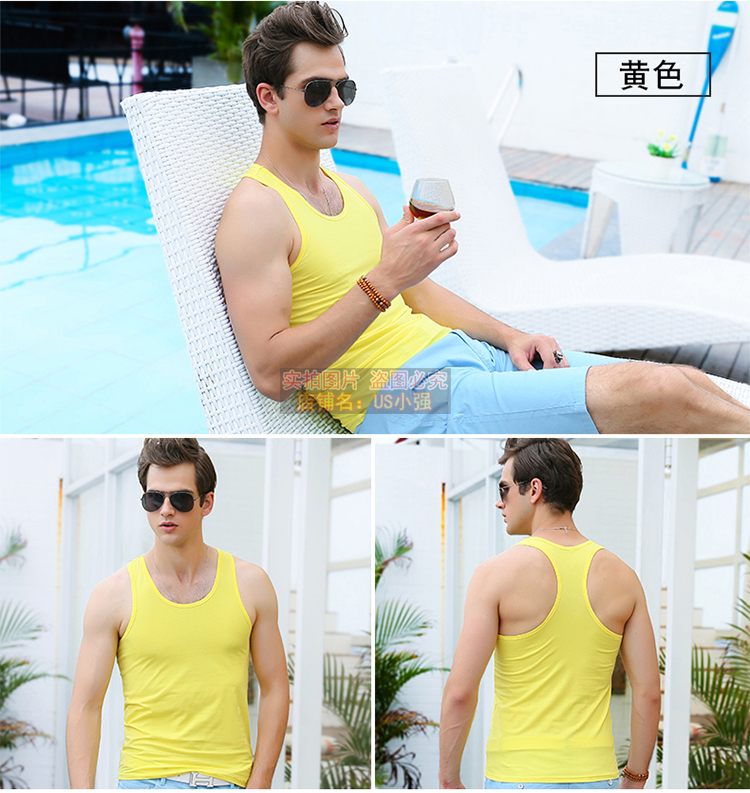 Của nam giới áo ghi lê mùa hè thể dục chặt chẽ thể thao dưới hẹp vest cotton Slim XL triều áo sơ mi