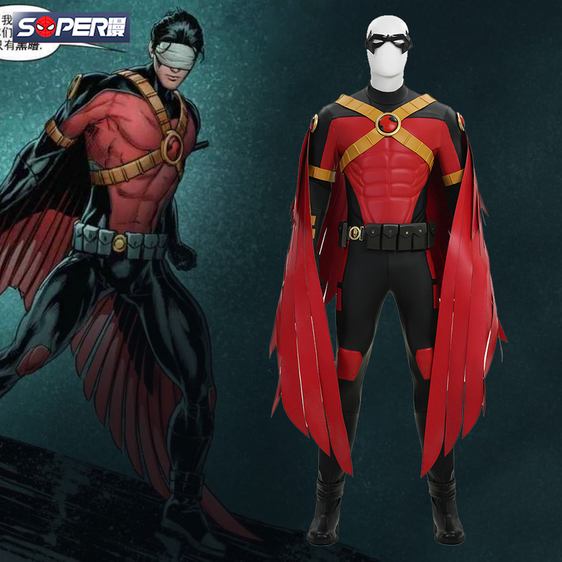 Superman Robin War Tim Drake Cosplay Costume European and American Comic Style Tight-Fitting Performance Outfit Men's Clothing