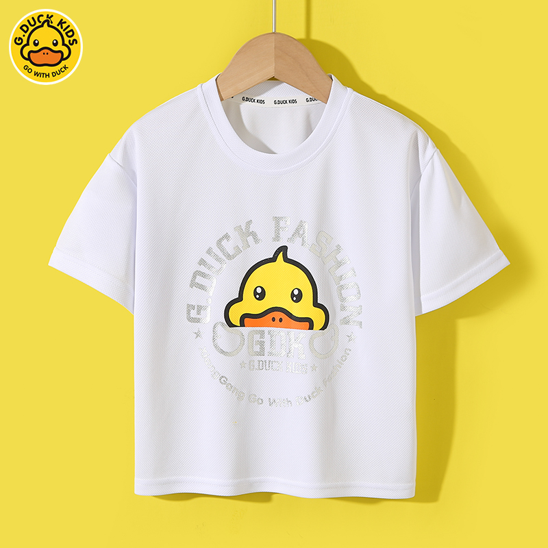 Small Yellow Duck Child Clothing Child Toddler Summer Dress Short Sleeve T-shirt 2022 New Boy Half Sleeve Girl T-Shirt Pure Cotton 5