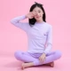 Cô gái Qiuyi Qiuku cotton nhiệt đồ lót phù hợp với nữ trung học cơ sở học sinh trung học nửa cao cổ áo len mỏng phụ nữ