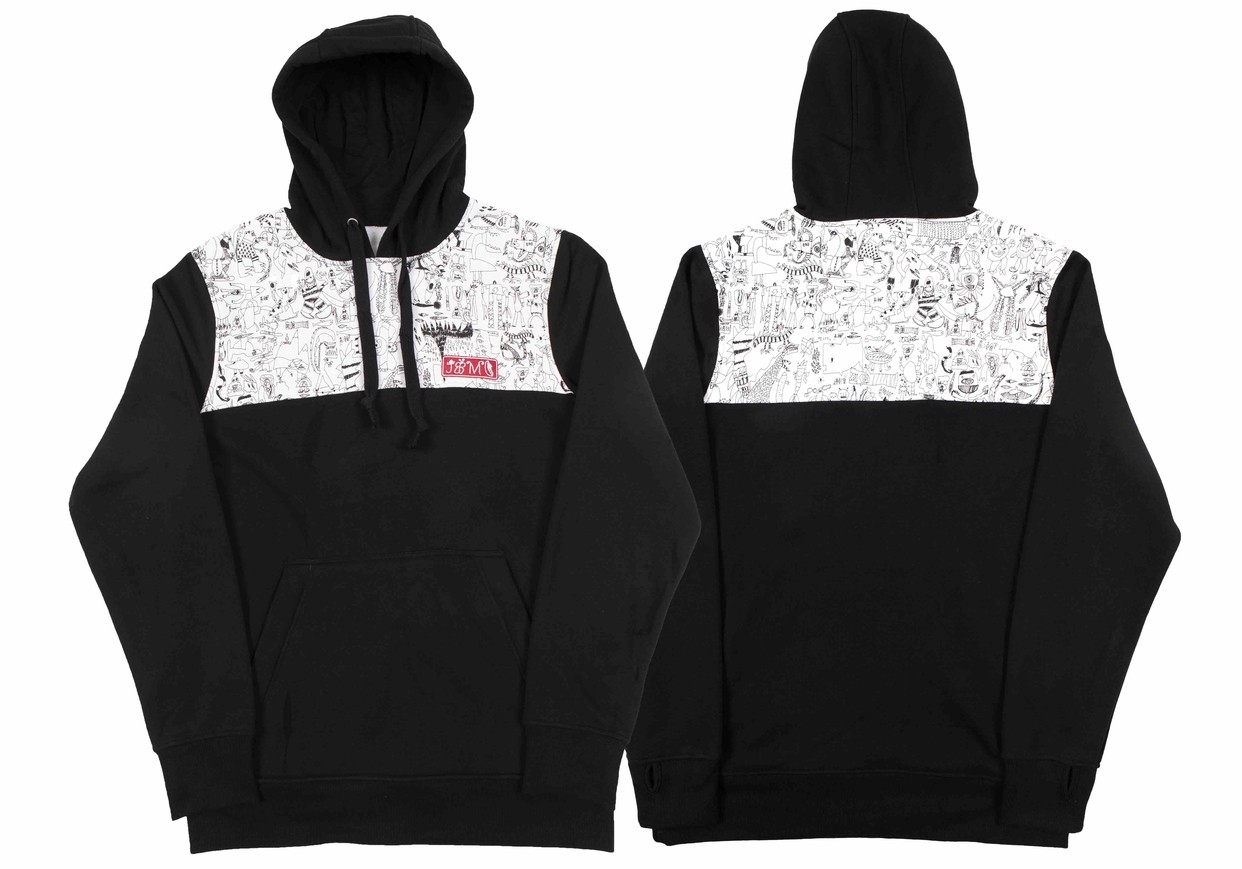 Cold Mountain JBMC Monster-Monster Veneer Ski Hooded Sweatshirt Hooded Sweatshirt Loose