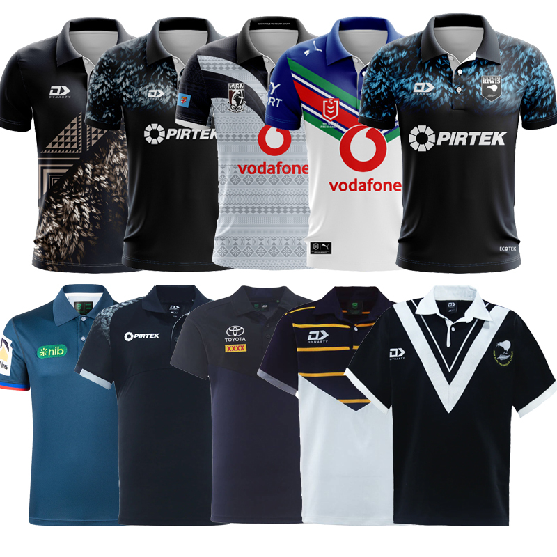 25-26 New Fiji Queensland Cowboys Kiwis Retro Short-Sleeved Polo Shirt Top Rugby Uniform Rugby