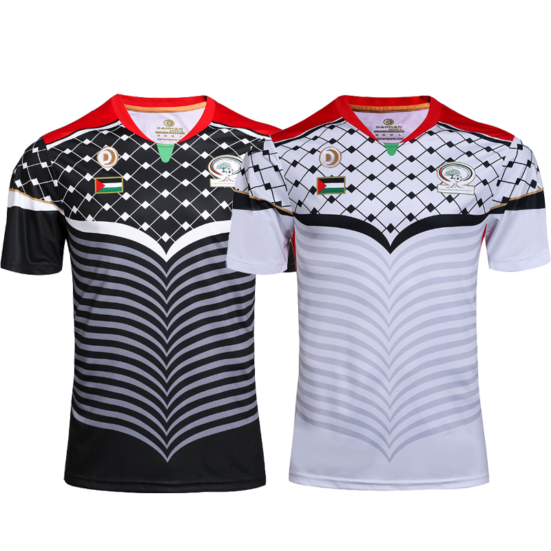 16-17 Palestine Home and Away Rugby Jersey Top Men's Palestine Rugby jersey