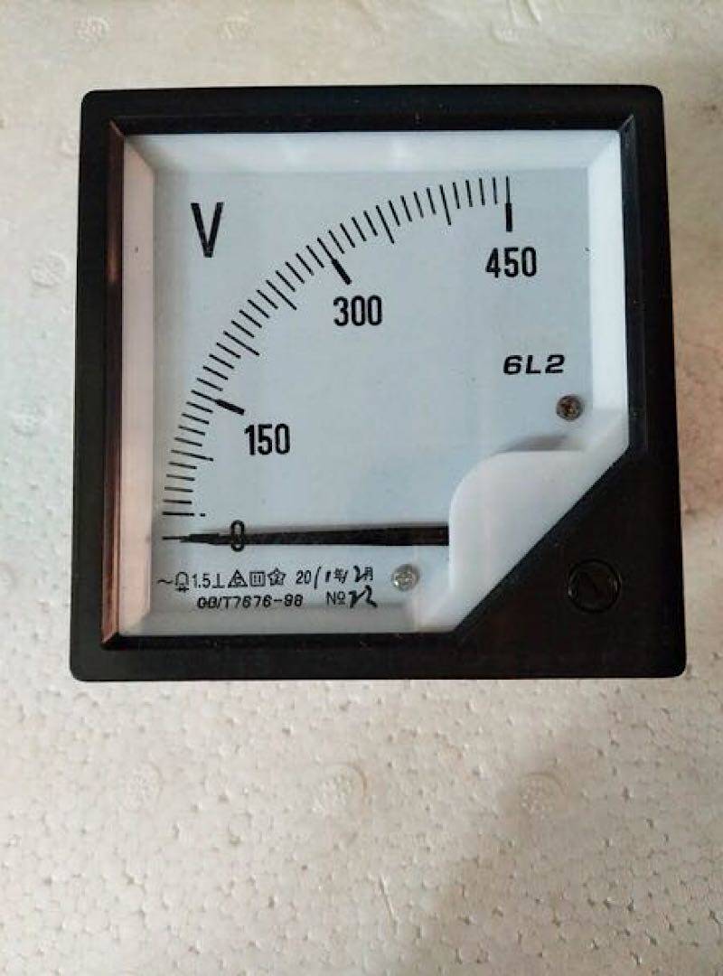 6L2 pointer voltmeter 450V AC pressure gauge-Taobao