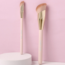 Nzo powder bottom brushed without pink flat head no-scratches makeup brushed professional dense heady bottom makeup brush round head finger-bellied brush small
