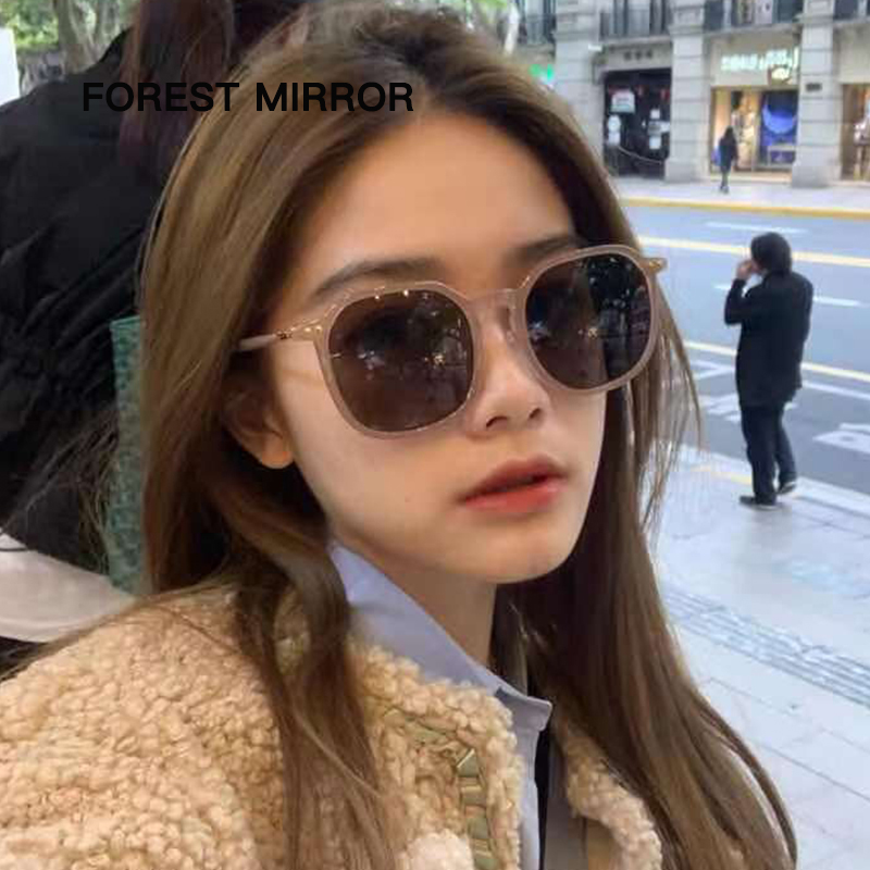 Innet red Nearsightedness Sunglasses Female Han Version Tide New Big Frame Slim Glasses Anti UV Polarized Sunglasses