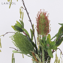 Lancol Brief Modern Simulation Flowers Green Wood Lily Fota Plant Living Room Putting Flowers Desktop Fake Flowers