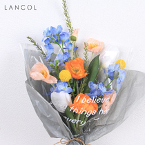 Lancol Fresh Sydney Paper Packaging Small bouquet pink blue floral home Desktop Decorative Gift Fake Flowers