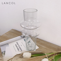 Lancol New Products Creative Geometry Glass Vase Home Table Pendulum Pieces Horse Drinkers Flowers Water Pewter