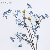 Lancol Light Lavish Emulation Flower Blue Mountain Vine Fruit Branches Living Room Table-Like Inter-Board Flower Arrangement Ingredients Decoration Fake Flowers