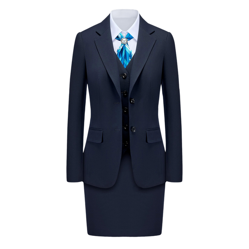 Women's Suit Set, Single-Button Business Attire, Formal Fitted Blazer, Women's Non-Iron Workwear