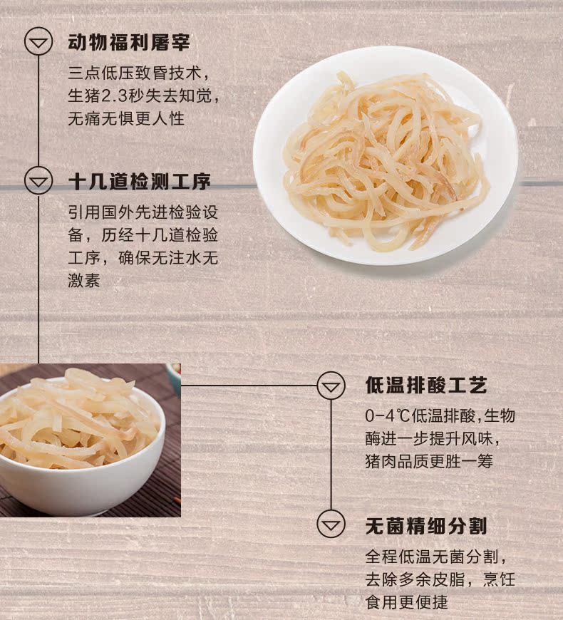 东北最大的屠宰加工企业 华正 特制猪皮丝 700g 到手即做 图6