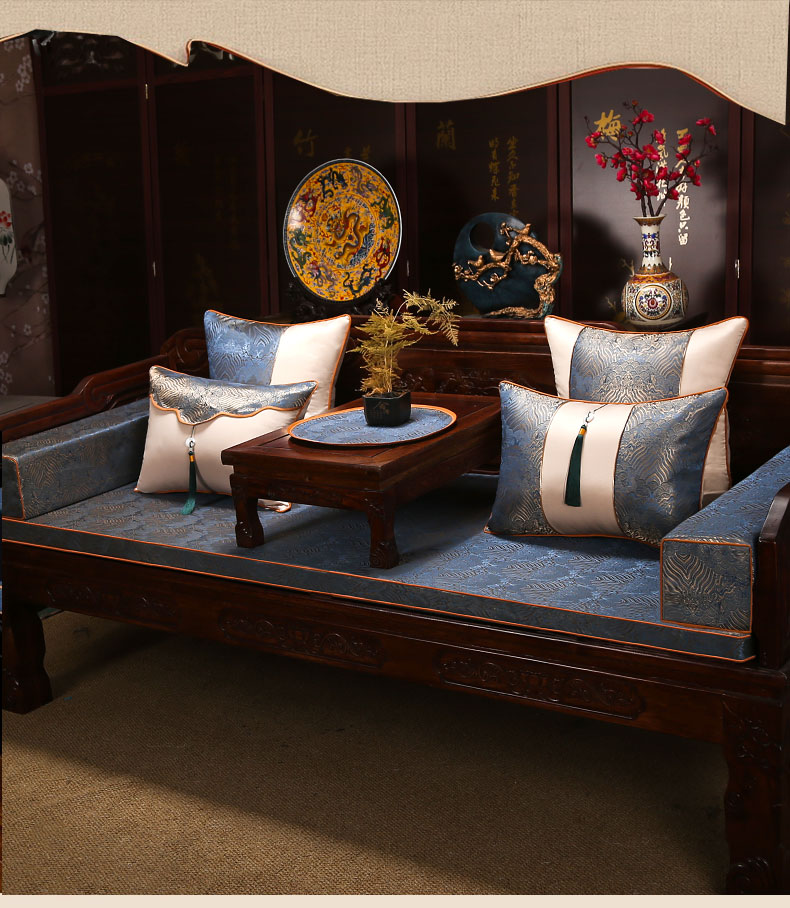 红木沙发坐垫定制新中式实木沙发海绵座垫罗汉床垫乳胶椅垫子防滑