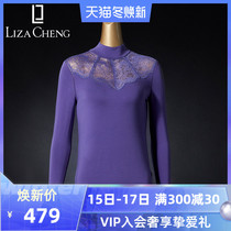 Liza Cheng autumn winter base shirt long sleeve high neck lace one piece warm clothes cotton sweater autumn clothes LD0018