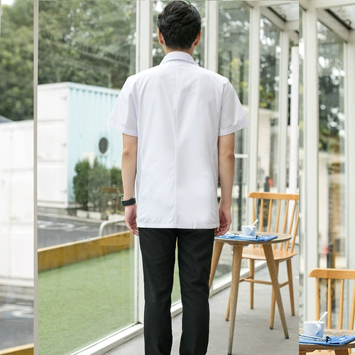 Короткий белый халат, юбка в складку, тонкая униформа врача, летняя униформа медсестры для работы, короткий рукав