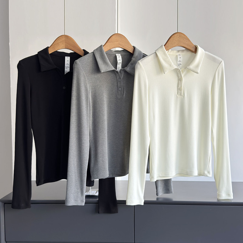 Qingdao Y Trade Polo Collar Alashan Cashmere Japanese Thermal Acrylic Base Layer Shirt Turn-Down Collar Commuter Thermal Clothing
