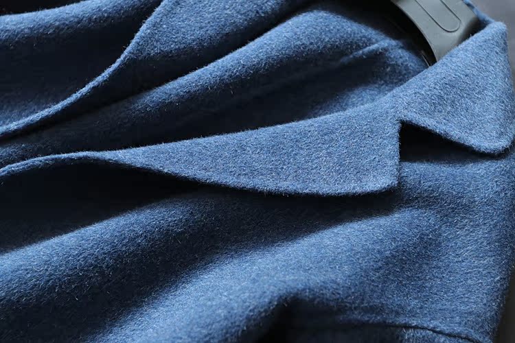 Haze xanh alpaca tóc Albaka chống mùa len áo khoác handmade hai mặt áo len nữ B2-D351 áo dạ nữ dáng ngắn