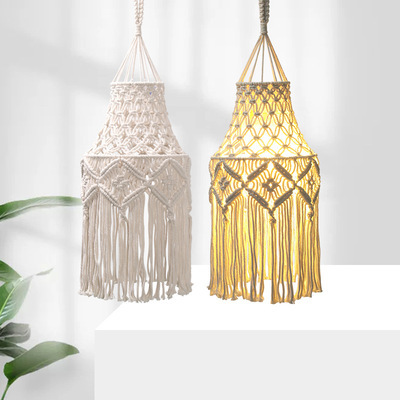 Lampshade Tapestry Homestay Decoration Hand-Woven Home Chandelier Decorative Lampshade Nordic Style Bohemian Lighting