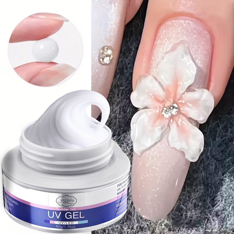 Hard Solid Non-Sticky Modeling Gel, Large Capacity Nail Art Sculpting Gel, Can Be Kneaded and Shaped, Phototherapy Extension Gel, Soft Candy Gel