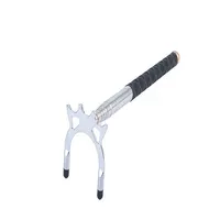 Силиконовая ручка, высокая вилка серебристого цвета-H35