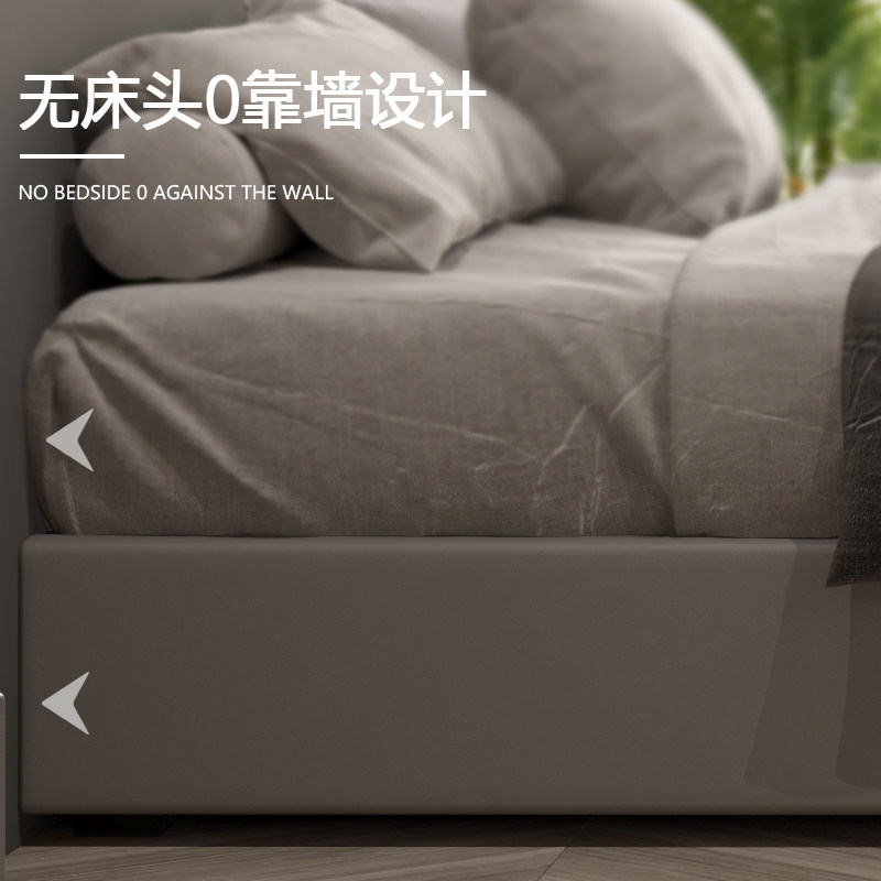 Кровать Erishe 823#YC размер 180x200 светло-серая