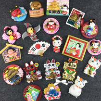 Clearance special Japan travel commemorative refrigerator stickers and kimono Golden Pavilion Tracing Cat Nara Deer
