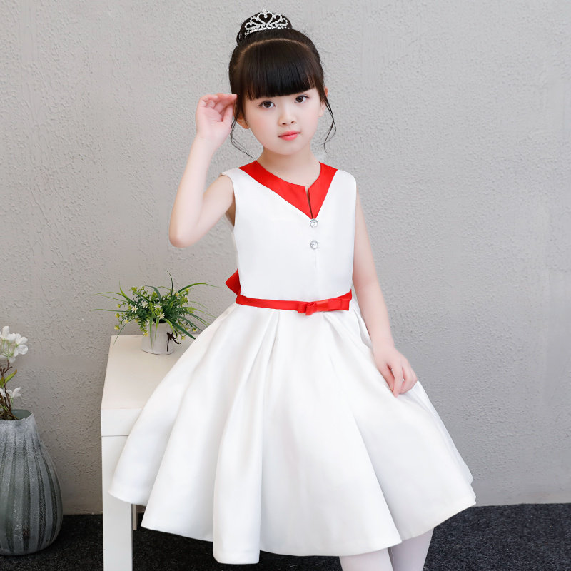 Children's Day Princess skirt host dress primary and secondary school students chorus performance clothing girls children's performance clothing