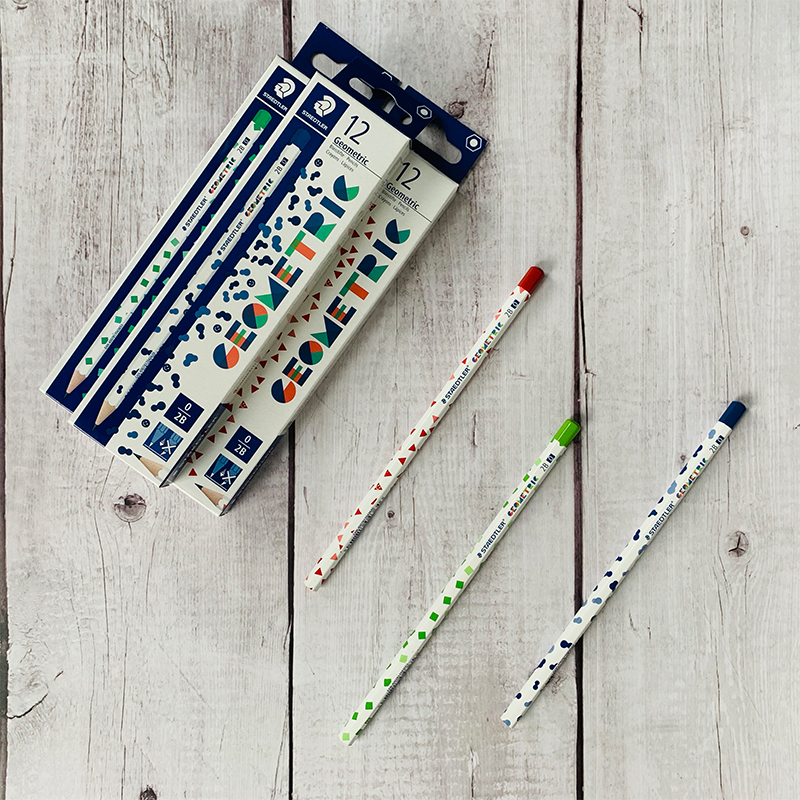 staedtler student pencil 13073 2B Three styles Geometric appearance hexagonal wooden student writing exam pencil